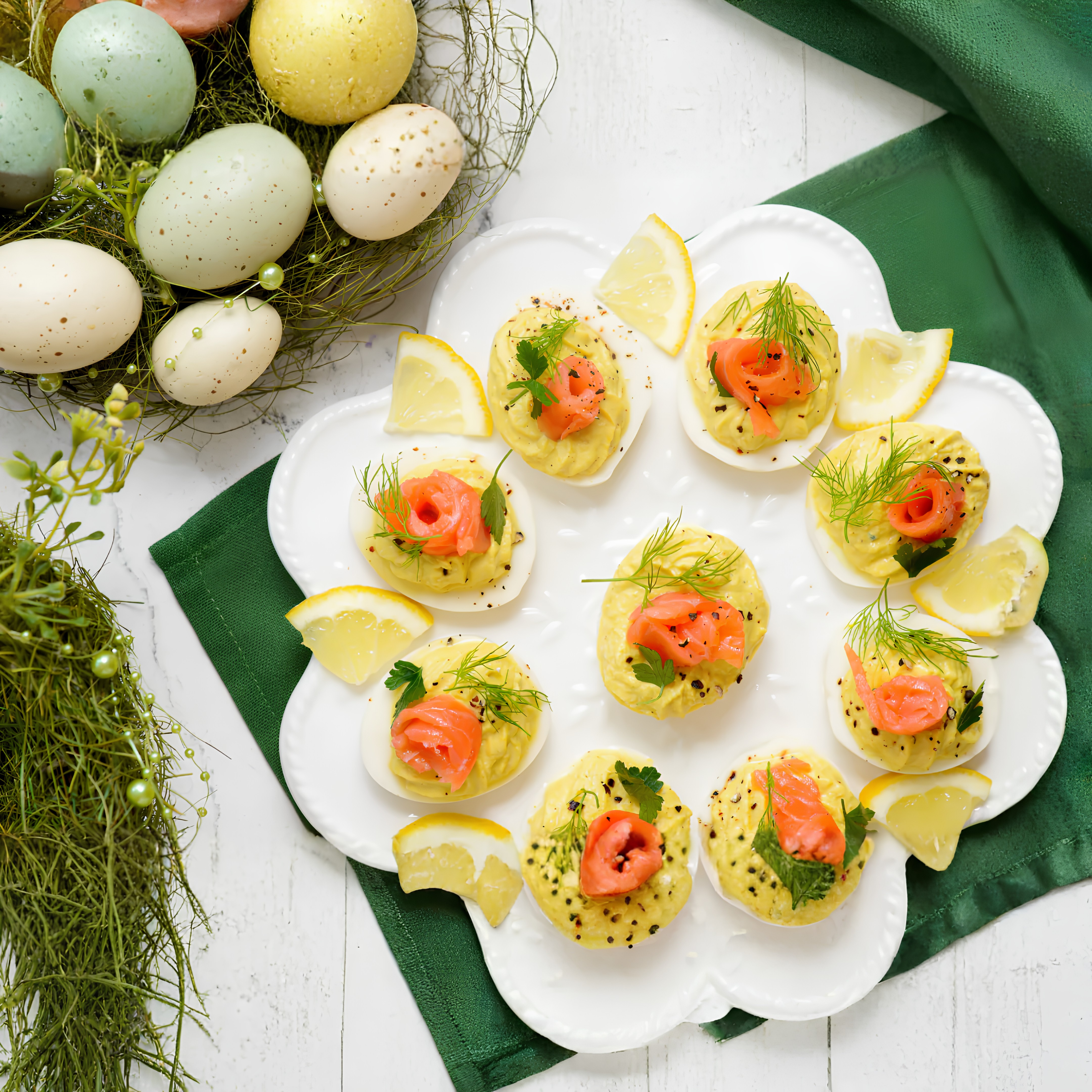 Smoked Salmon Devilled Eggs