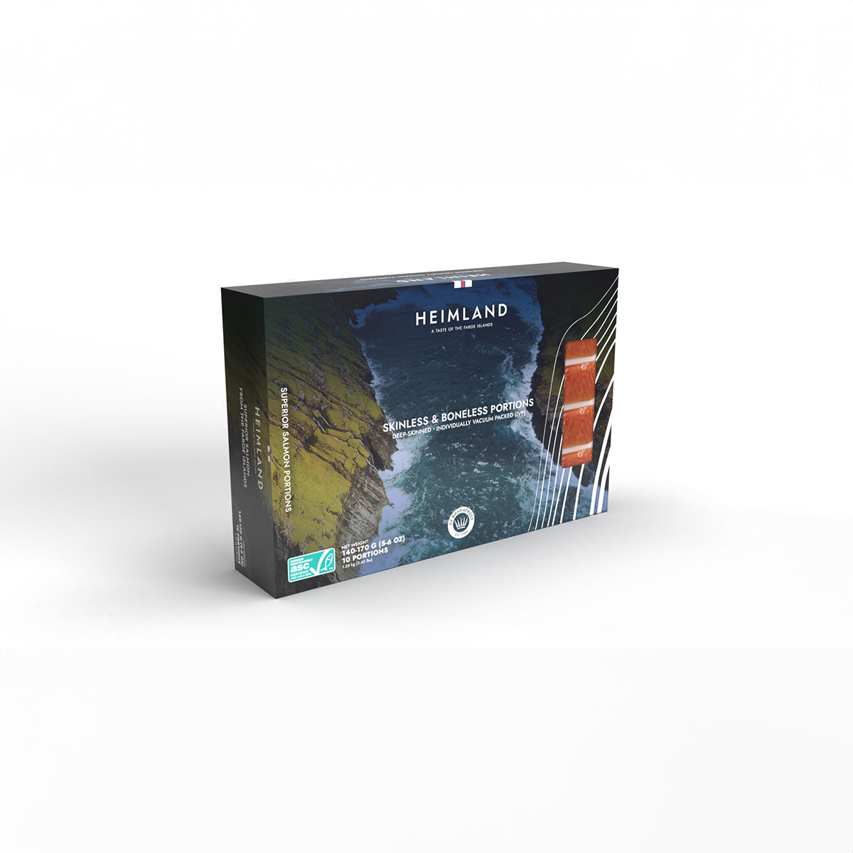 Frozen salmon portions - 10x155g (1,55kg)